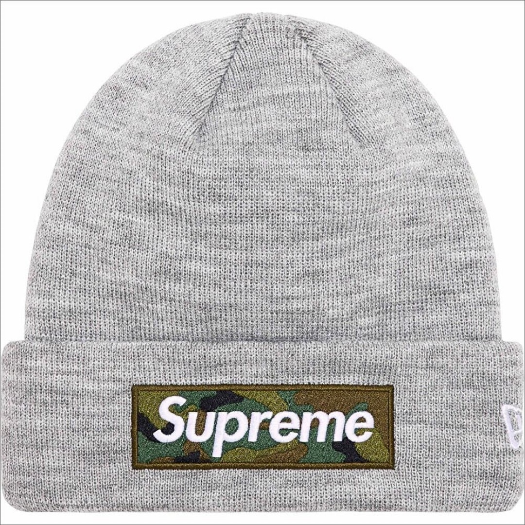 帽子supreme New Era Box Logo Beanie grey 新品