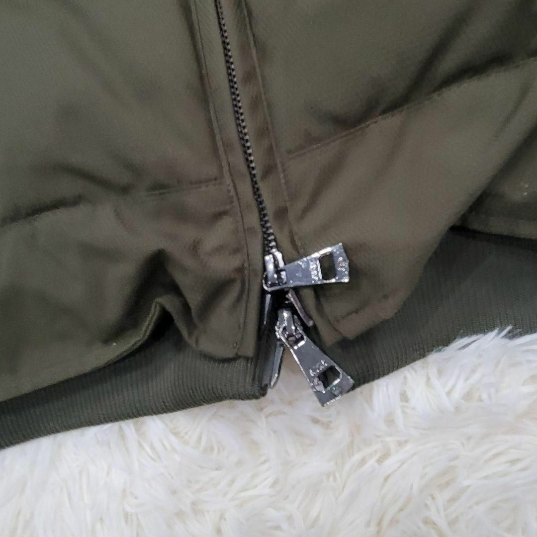 AKM　カーキ　ダブル　ZIP　ダウンジャケット　パーカー　フード付き　暖か | フリマアプリ ラクマ