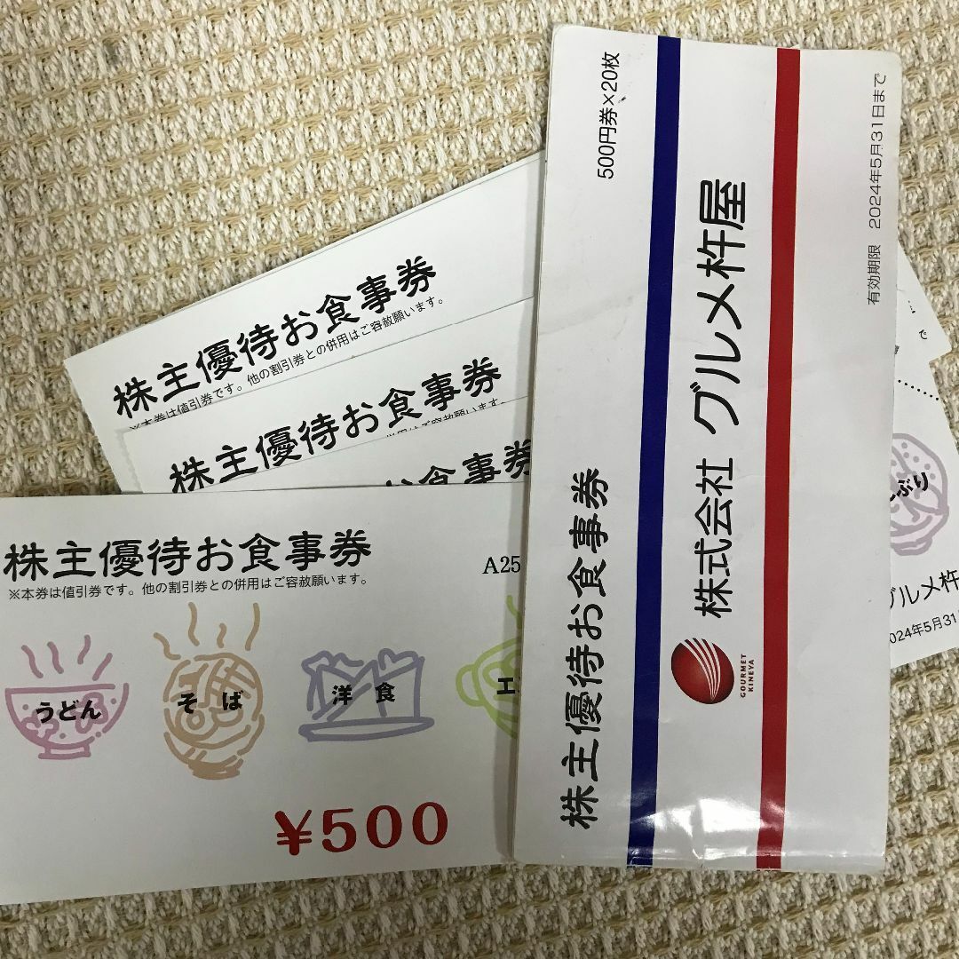 ジョイフル　株主優待食事券　500円20枚1万円分チケット