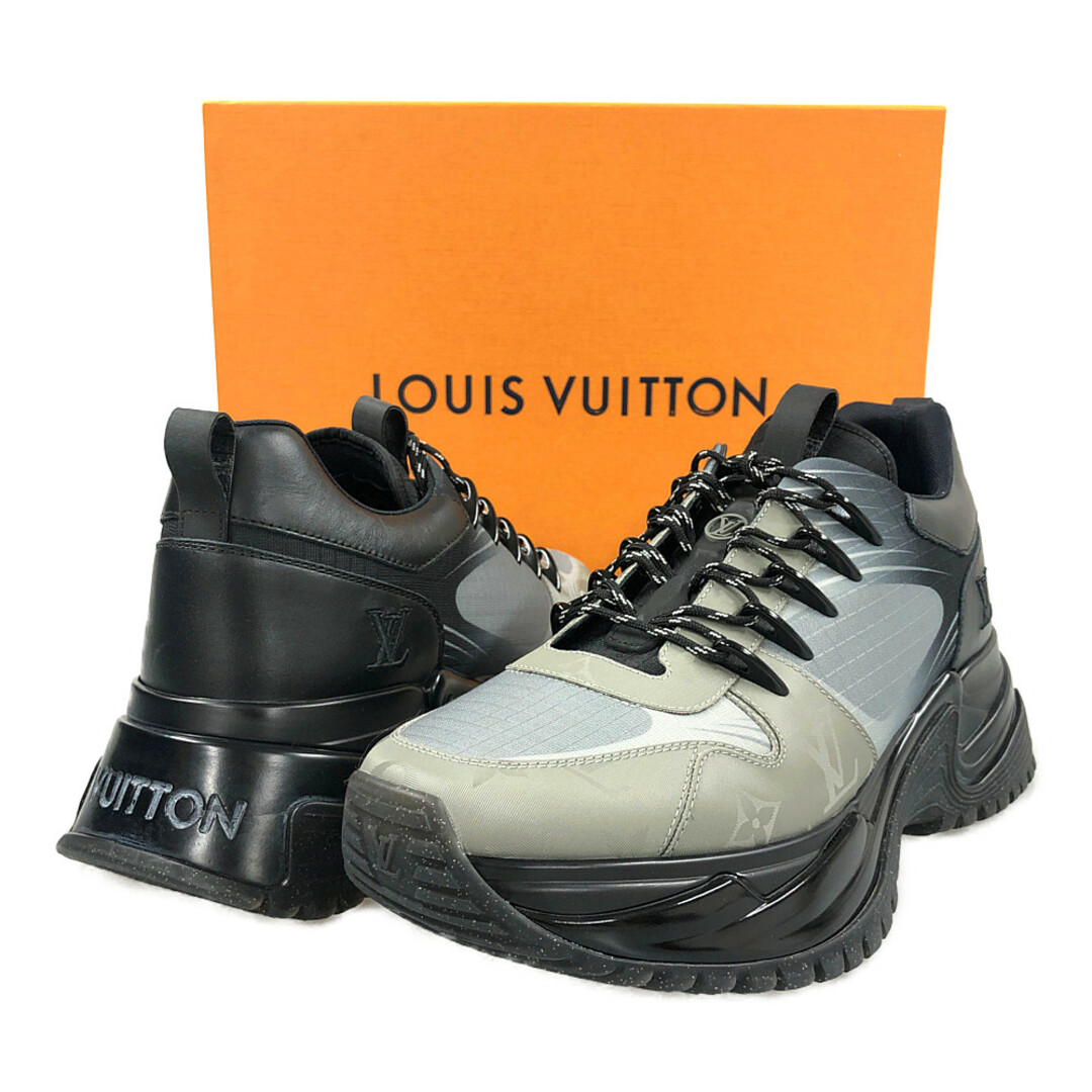 LOUIS VUITTON ルイ・ヴィトン スニーカー シューズ 黒 グレー系 サイズ7.5=26~26.5cm 正規品 / 32599靴/シューズ
