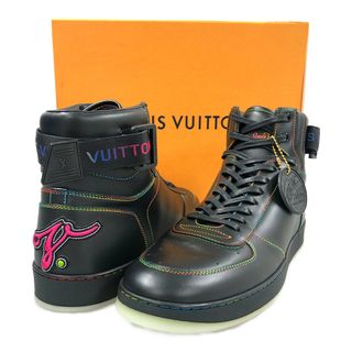 ルイヴィトン(LOUIS VUITTON)のLOUIS VUITTON ルイ・ヴィトン スニーカー シューズ ブラック サイズ9=27.5~28cm 正規品 / 32696(スニーカー)