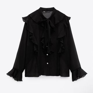 ザラ(ZARA)のZARA フリルブラウス(シャツ/ブラウス(長袖/七分))