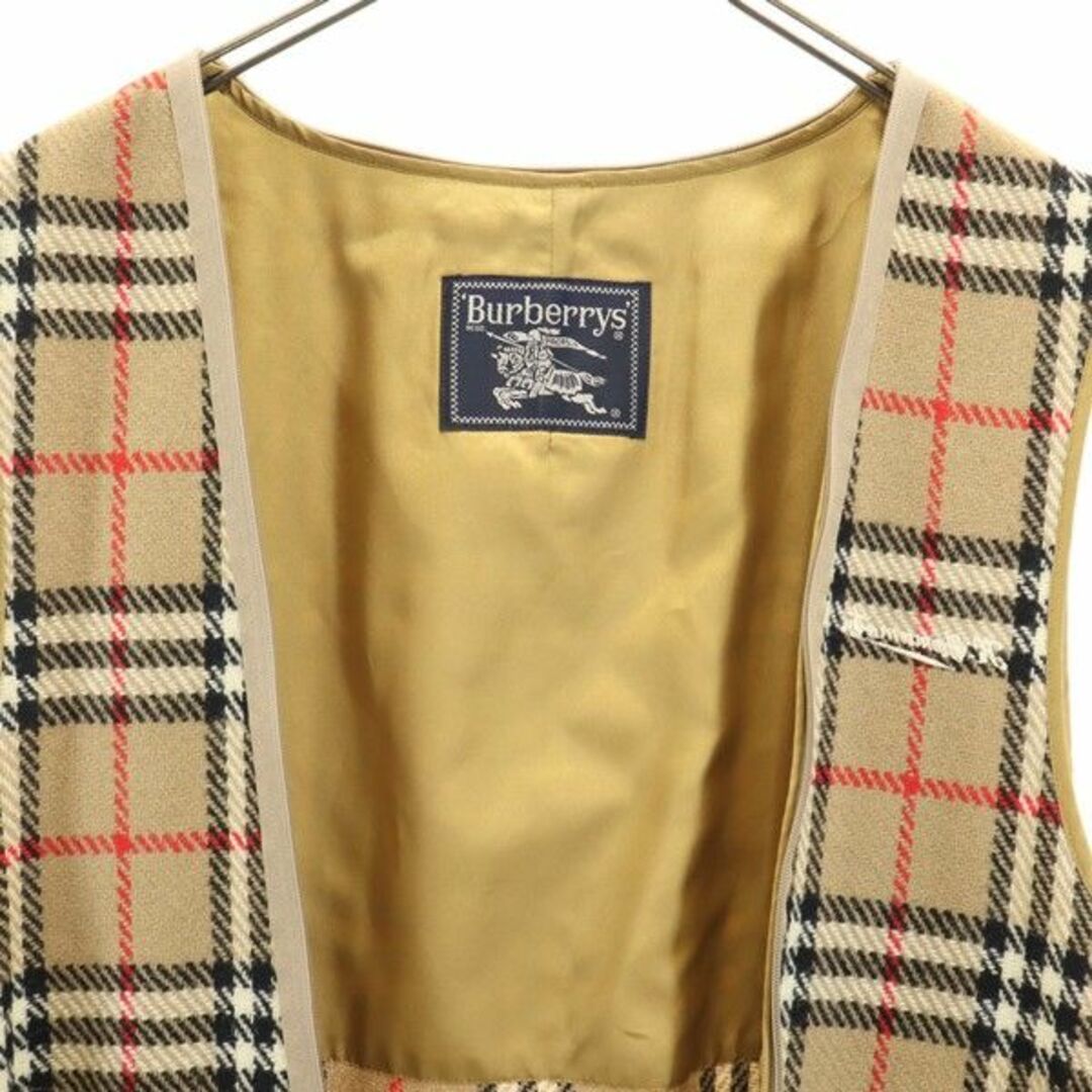 BURBERRY(バーバリー)のバーバリーズ 90s オールド ノバチェック ライナー ベスト M ベージュ Burberrys メンズ 古着 【231227】 メンズのトップス(ベスト)の商品写真