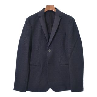 エンポリオアルマーニ(Emporio Armani)のEMPORIO ARMANI カジュアルジャケット 48(L位) 紺xグレー 【古着】【中古】(テーラードジャケット)