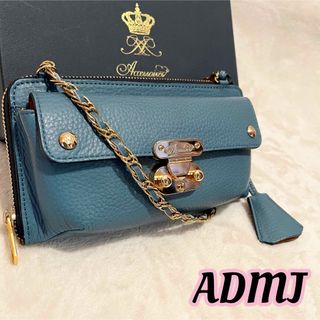 エーディーエムジェイ(A.D.M.J.)のADMJ チェーンウォレット チェーンポシェット バイカラー 長財布(財布)