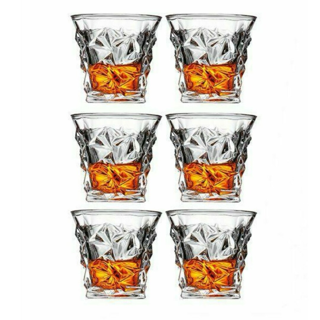 グラス/カップ新品 ウイスキーグラス ロックグラス ブランデーグラス ウイスキー6個セット