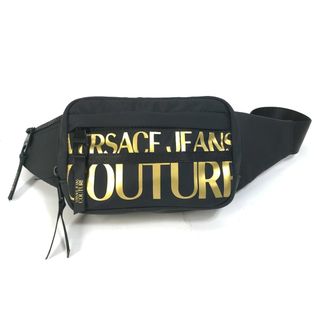 ヴェルサーチ(VERSACE)のヴェルサーチ VERSACE ボディバッグ VERSACE JEANS COUTURE ジーンズクチュール ウエストバッグ ナイロン ブラック(ボディバッグ/ウエストポーチ)