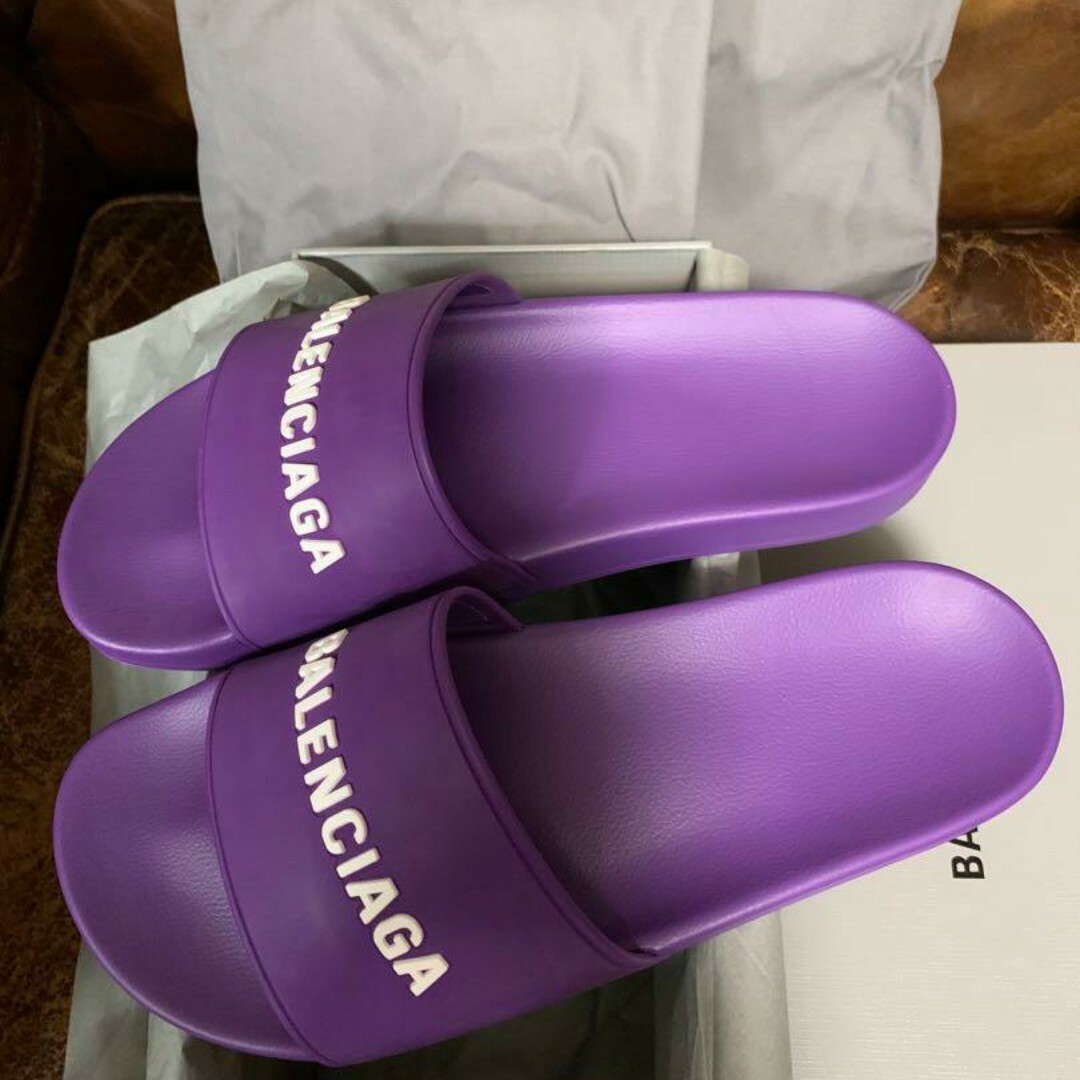 Balenciaga(バレンシアガ)のBalenciaga logo-print rubber sliders 43 メンズの靴/シューズ(サンダル)の商品写真