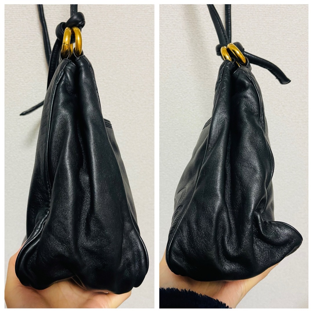 LOEWE - 美品 ロエベ ヴィンテージ レザー ショルダーバッグ 大 LOEWE - 美品 ロエベ ヴィンテージ レザー ショルダーバッグ 大