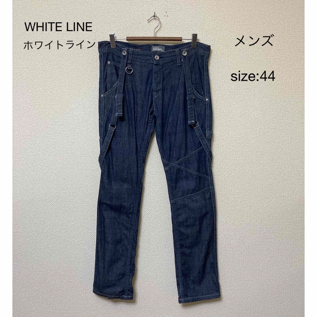 WHITE LINE(ホワイトライン)のWHITE LINE ホワイトライン デニムパンツ サロペット 44 メンズのパンツ(サロペット/オーバーオール)の商品写真
