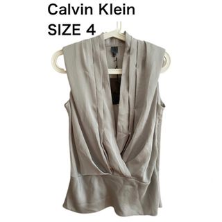 シーケーカルバンクライン(ck Calvin Klein)の未使用タグ付Calvin Kleinカルバンクライン ノースリーブ ブラウス 4(シャツ/ブラウス(半袖/袖なし))