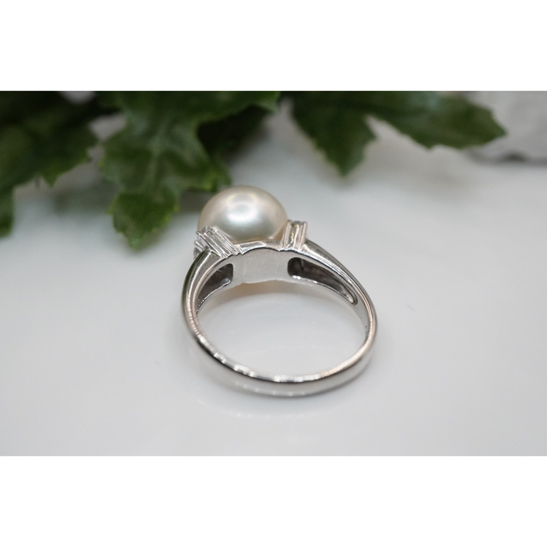 天然 真珠 パール リング ダイヤモンド リング レディースのアクセサリー(リング(指輪))の商品写真