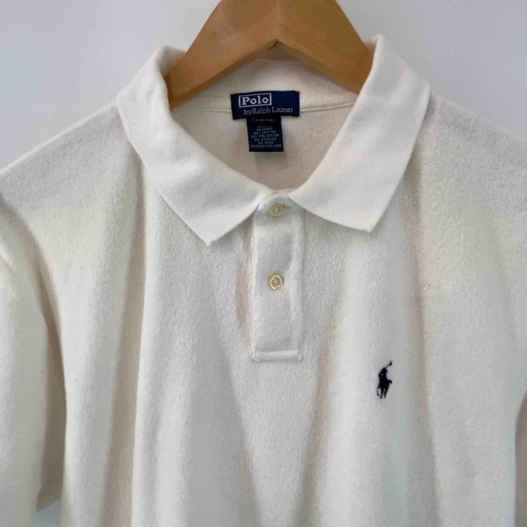 POLO RALPH LAUREN(ポロラルフローレン)のPOLO メンズ ポロラルフローレン ポロシャツ　半袖　パイル地　白　ロゴ刺繍 メンズのトップス(ポロシャツ)の商品写真