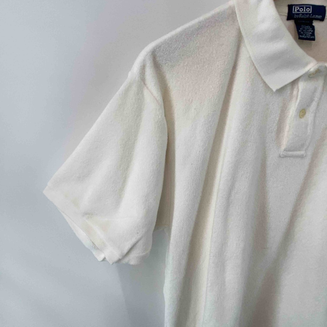 POLO RALPH LAUREN(ポロラルフローレン)のPOLO メンズ ポロラルフローレン ポロシャツ　半袖　パイル地　白　ロゴ刺繍 メンズのトップス(ポロシャツ)の商品写真