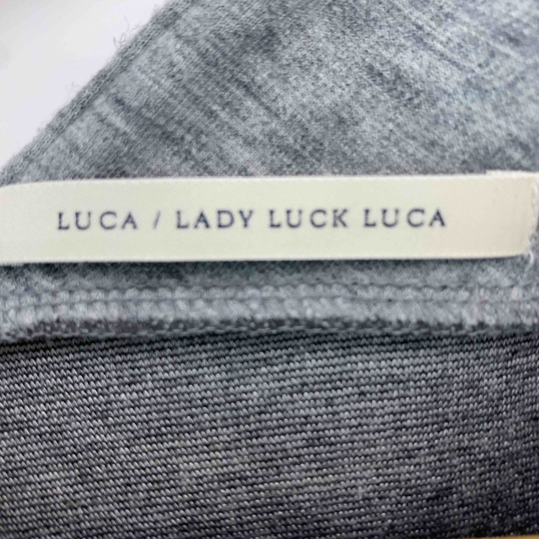 LUCA LADY LUCK LUCA レディース  カットソー Vネックドルマン グレー無地 レディースのトップス(Tシャツ(長袖/七分))の商品写真