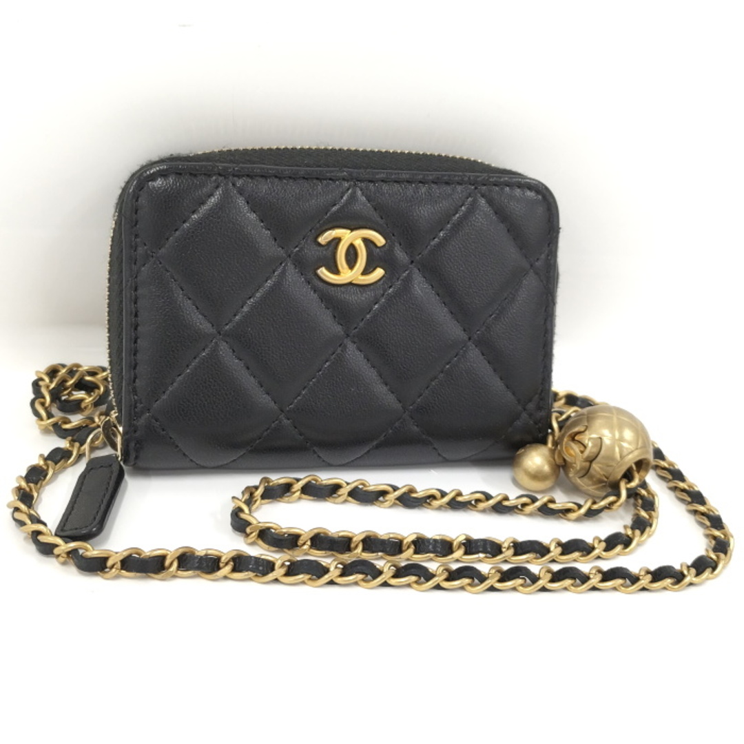 CHANEL(シャネル)のCHANEL ミニチェーンウォレット マトラッセ ラム ブラック AP2462 レディースのバッグ(ショルダーバッグ)の商品写真