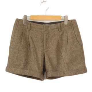 ギャップ(GAP)のギャップ GAP ショートパンツ タック ロールアップ ウール 6 茶 ブラウン(ショートパンツ)