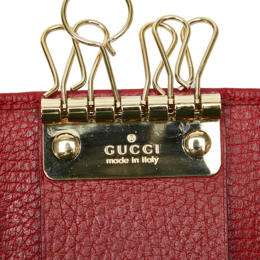 Gucci(グッチ)のグッチ プチ GGマーモント 6連 ゴールド金具 キーケース 456118 レザー レディース GUCCI 【228-30382】 レディースのファッション小物(キーケース)の商品写真