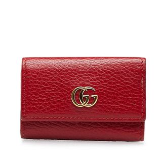 グッチ(Gucci)のグッチ プチ GGマーモント 6連 ゴールド金具 キーケース 456118 レザー レディース GUCCI 【228-30382】(キーケース)