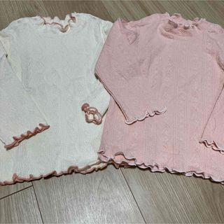 キッズズー(kid’s zoo)の未使用美品　キッズズー　女児タートルネック2枚セット(Tシャツ/カットソー)