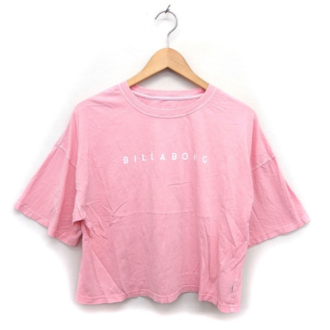 billabong(ビラボン)のビラボン カットソー Tシャツ リブ ロゴ プリント クロップド ワイド 五分袖 レディースのトップス(その他)の商品写真