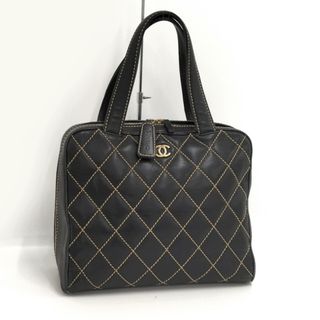 シャネル(CHANEL)のCHANEL ワイルドステッチ ハンドバッグ レザー ブラック A14693(ハンドバッグ)