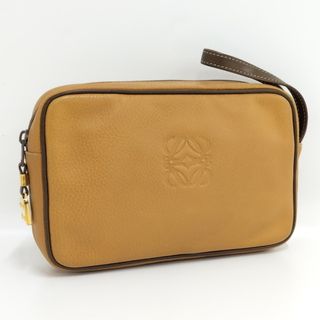 ロエベ(LOEWE)のLOEWE クラッチバッグ セカンドバッグ アナグラム レザー マスタード(セカンドバッグ/クラッチバッグ)