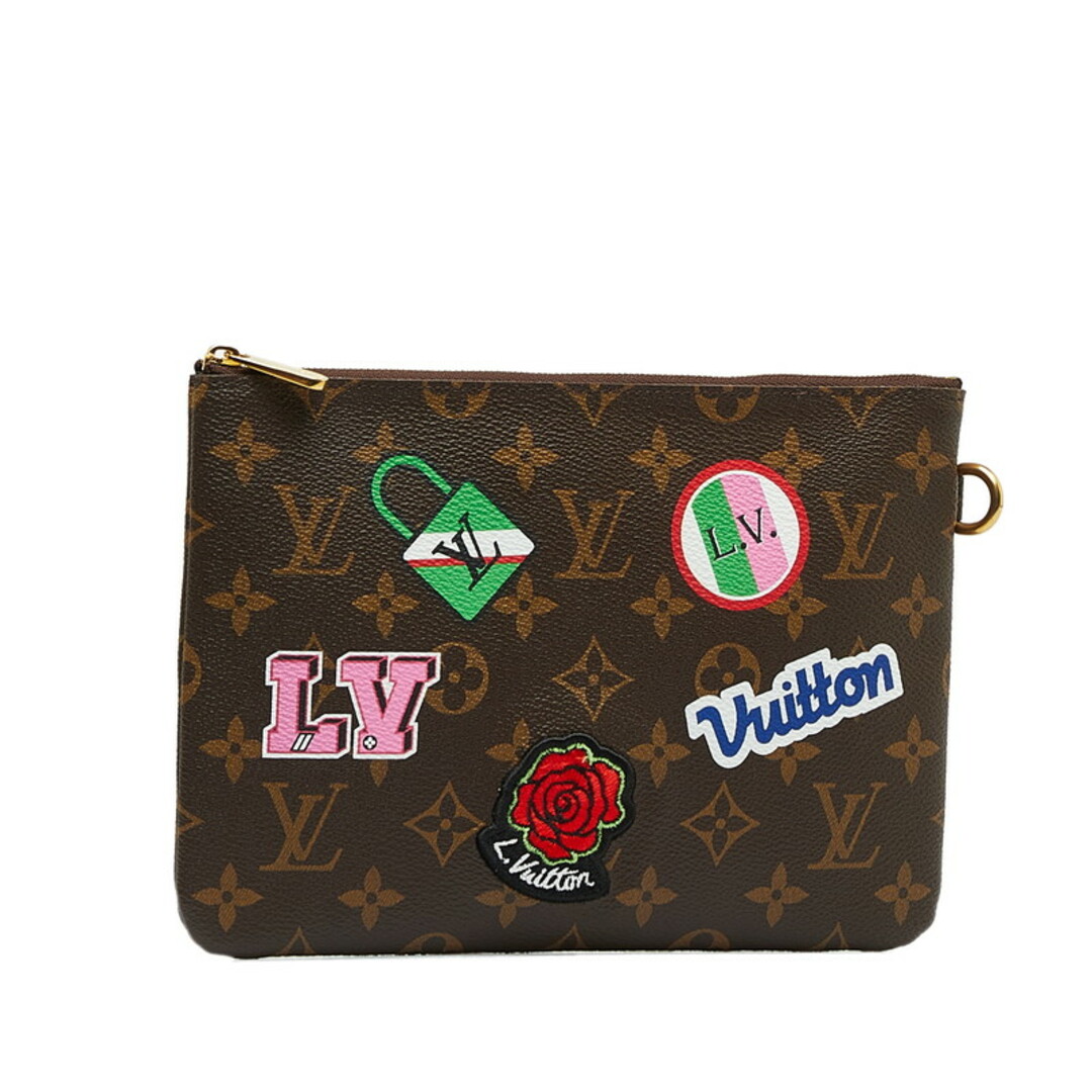 LOUIS VUITTON(ルイヴィトン)の美品 ルイ ヴィトン モノグラム シティーポーチ パッチ―ズコレクション ポーチ M63447 PVC メンズ LOUIS VUITTON 【228-30596】 メンズのバッグ(その他)の商品写真