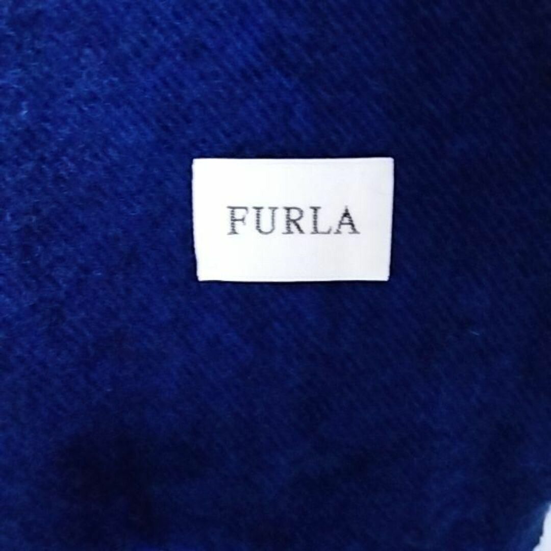 Furla(フルラ)の美品　フルラ　ストール　ネイビー　パープル　二色　ウール　カシミヤ レディースのファッション小物(ストール/パシュミナ)の商品写真