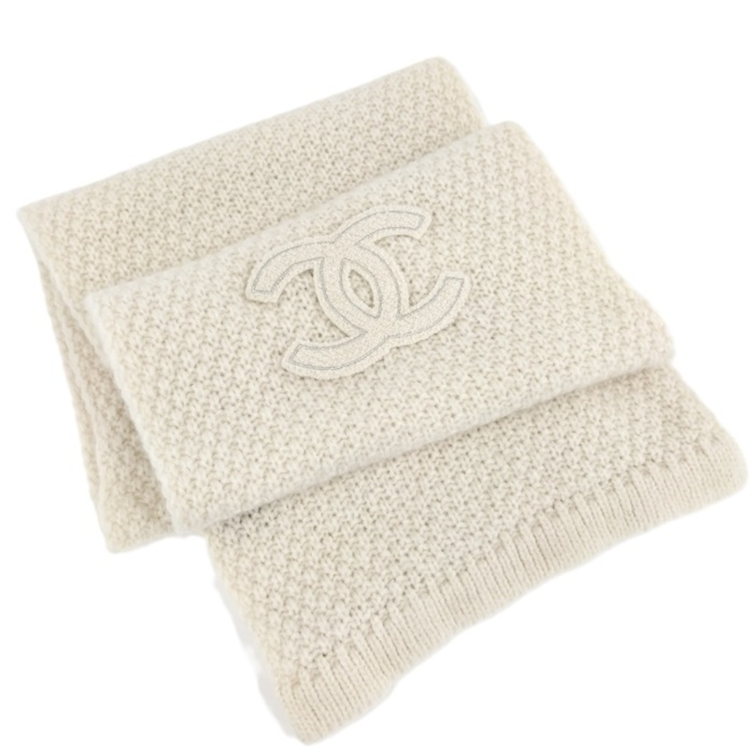 CHANEL - CHANEL ココマーク 手編み風 カシミア シルク マフラー CHANEL - CHANEL ココマーク 手編み風 カシミア シルク マフラー