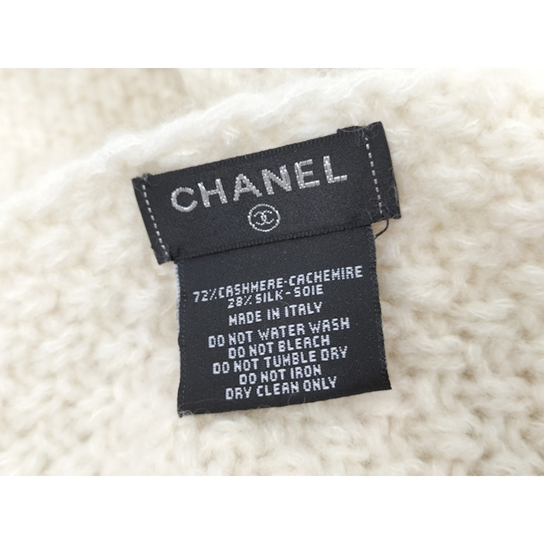 CHANEL - CHANEL ココマーク 手編み風 カシミア シルク マフラー CHANEL - CHANEL ココマーク 手編み風 カシミア シルク マフラー