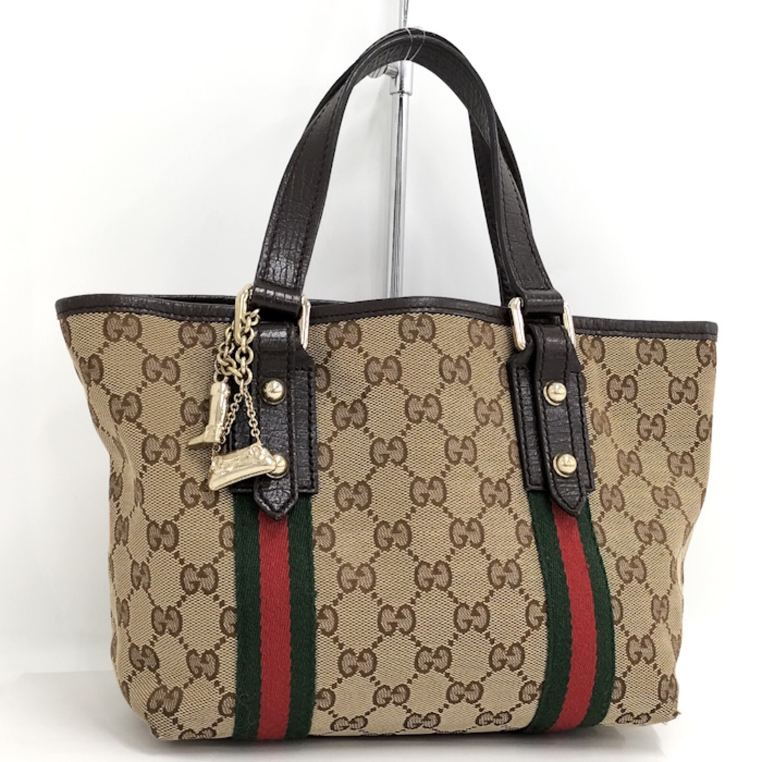 Gucci(グッチ)のGUCCI ハンドバッグ ミニトートバッグ シェリーライン GGキャンバス レディースのバッグ(トートバッグ)の商品写真