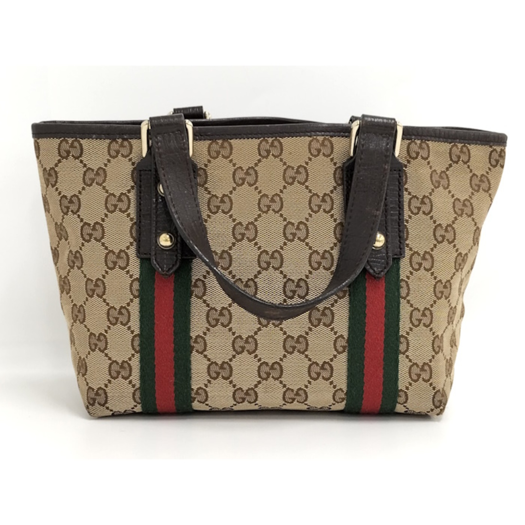 Gucci(グッチ)のGUCCI ハンドバッグ ミニトートバッグ シェリーライン GGキャンバス レディースのバッグ(トートバッグ)の商品写真