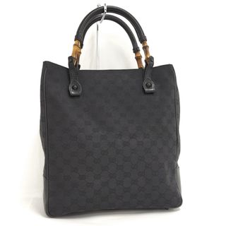 グッチ(Gucci)のGUCCI トートバッグ バンブー GGキャンバス ブラック 112530(トートバッグ)