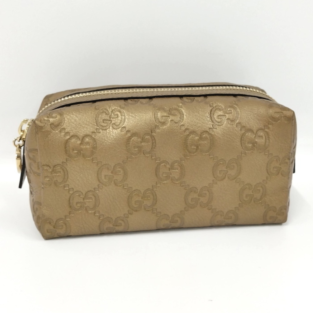GUCCI - GUCCI コスメポーチ 化粧ポーチ グッチシマ レザー GUCCI - GUCCI コスメポーチ 化粧ポーチ グッチシマ レザー
