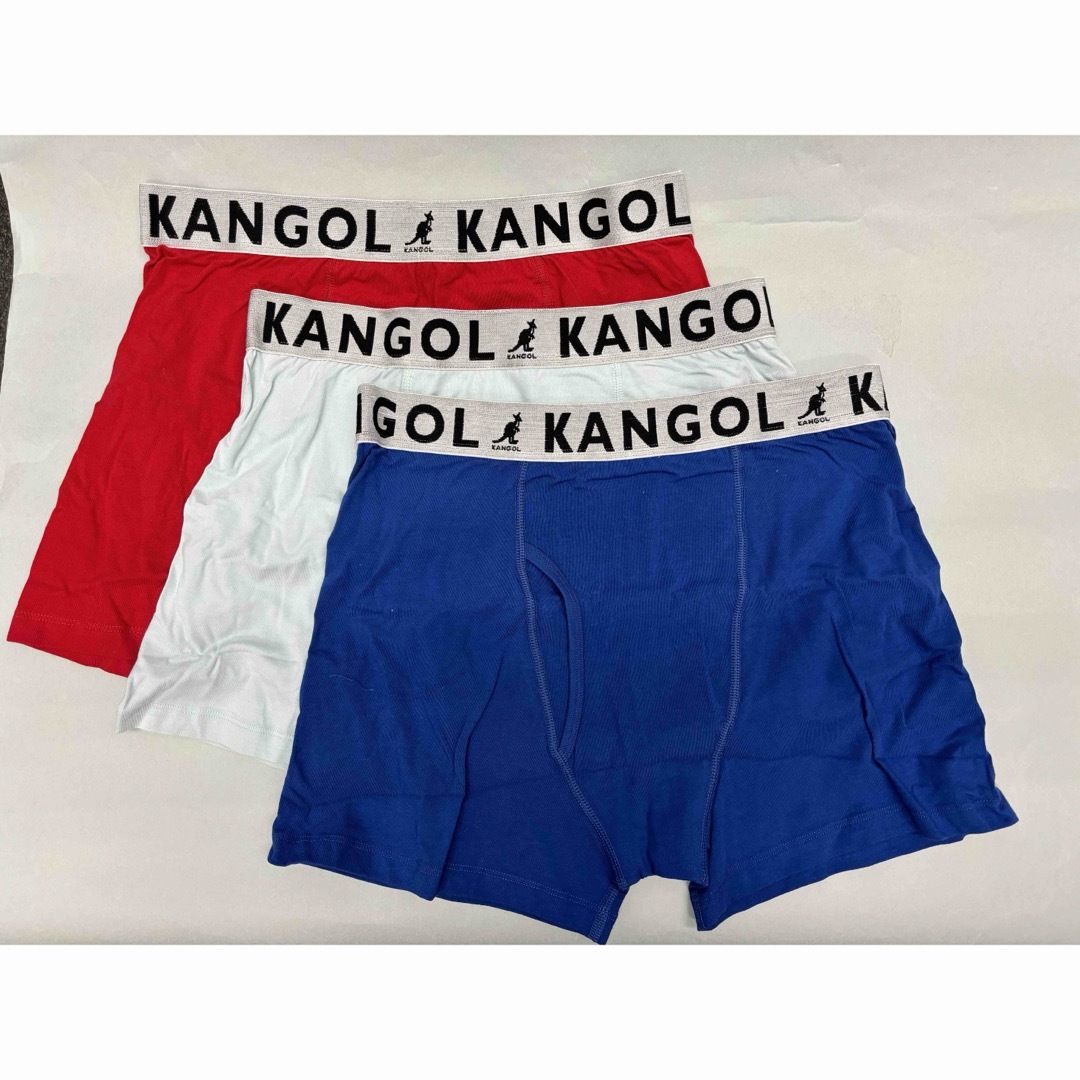 KANGOL(カンゴール)の【新品未使用】KANGOLメンズボクサーブリーフ3枚セットM BL/LBL/RD メンズのアンダーウェア(ボクサーパンツ)の商品写真