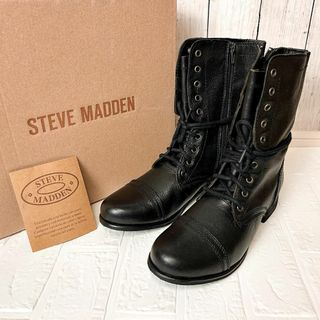 Steve Madden - 【美品】スティーブ マデン　トルーパーブーツ　ブラック　10サイズ（27cm）