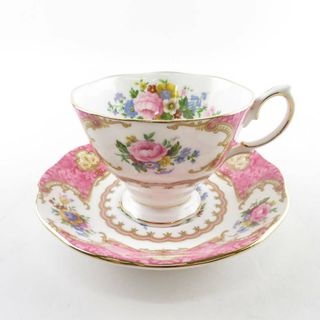 ロイヤルアルバート(ROYAL ALBERT)の美品 ROYAL ALBERT ロイヤルアルバート レディーカーライル ティーカップ＆ソーサー 1客 英国 花 フラワー SY7869G (グラス/カップ)