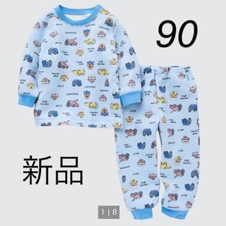 ユニクロ(UNIQLO)の【新品】パウ・パトロール キルトパジャマ（長袖）　パウパト　ユニクロ　90(パジャマ)