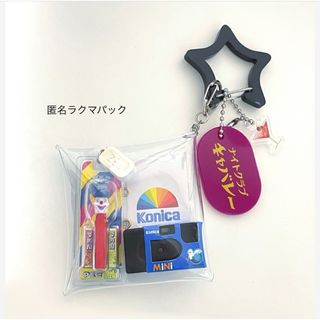 新品。スクエア型　ガチャ詰めポーチ　カメラ　PEZ