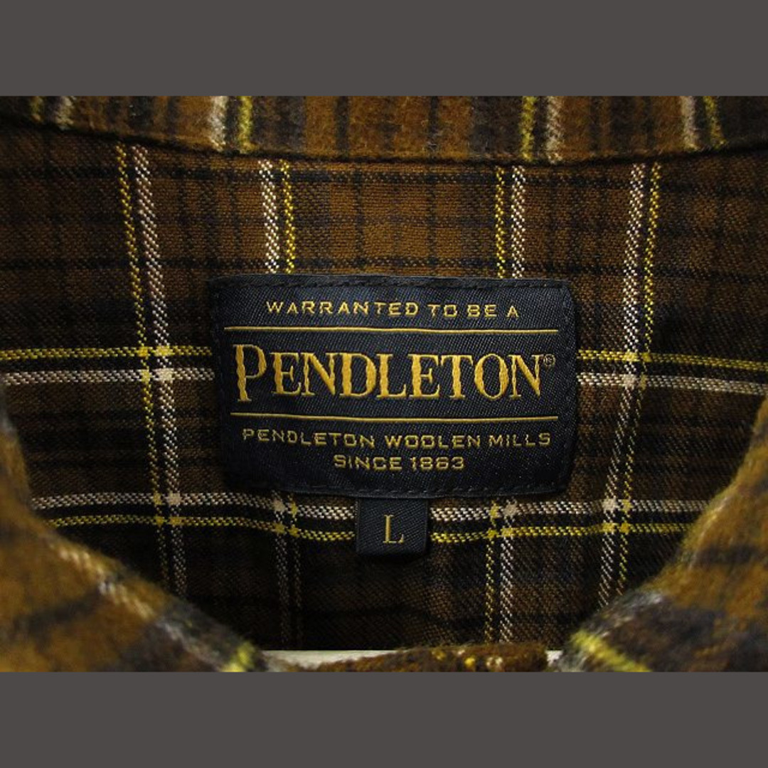 PENDLETON(ペンドルトン)のペンドルトン PENDLETON 長袖 シャツ チェック L ブラウン トップス メンズのトップス(シャツ)の商品写真