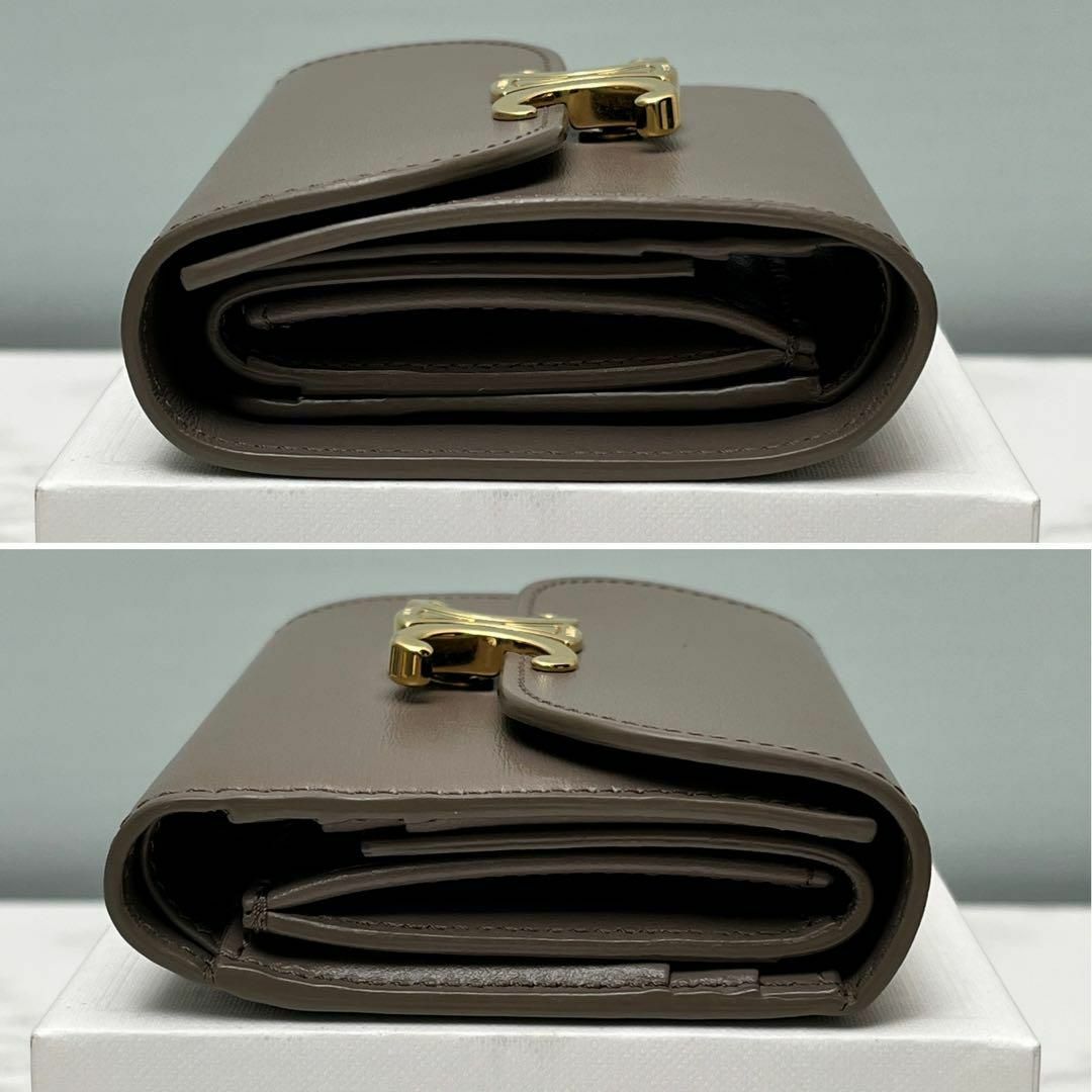 celine(セリーヌ)のセリーヌ スモールウォレット トリオンフ 三つ折り財布 グレー 現行販売モデル レディースのファッション小物(財布)の商品写真