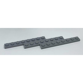 LEGO パーツ　プレート　1×8 グレー　3個(知育玩具)
