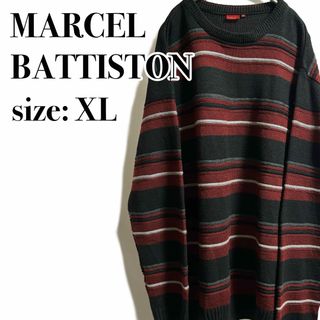 ヴィンテージ(VINTAGE)のMARCEL BATTISTON ヴィンテージ ニット セーター マルチボーダー(ニット/セーター)