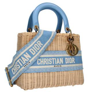 ディオール(Dior)のディオール  LADY DIOR ウィッカー オブリークジャガード2WAYハンドバッグ レディース(ハンドバッグ)