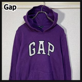 ギャップ(GAP)の【ギャップ】プルオーバーパーカー　デカロゴ　紫　裏起毛　GAPビッグロゴ１H(パーカー)