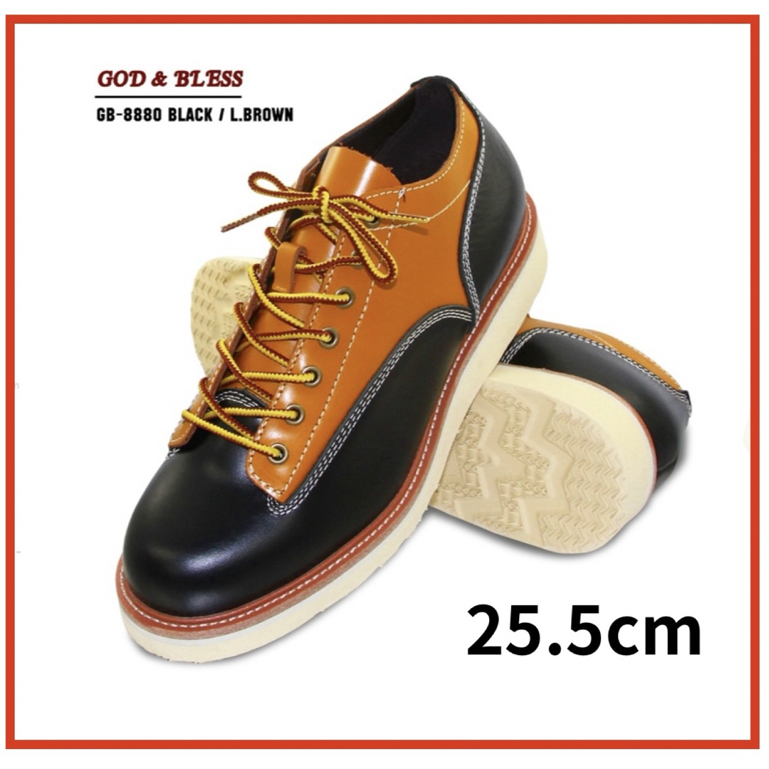 GOD&BLESS  新品未使用　本革　ワークシューズ 25.5cm  メンズの靴/シューズ(デッキシューズ)の商品写真