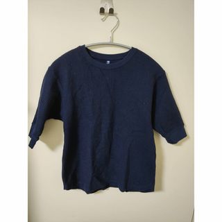 ユニクロ(UNIQLO)のユニクロ GIRLS ワッフルクルーネックT（5分袖）(Tシャツ/カットソー)