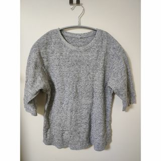 ユニクロ(UNIQLO)のユニクロ GIRLS ワッフルクルーネックT（5分袖）(Tシャツ/カットソー)