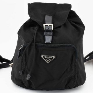 プラダ(PRADA)の極美品　PRADA プラダ　リュック　ポコノ　黒23112401(リュック/バックパック)